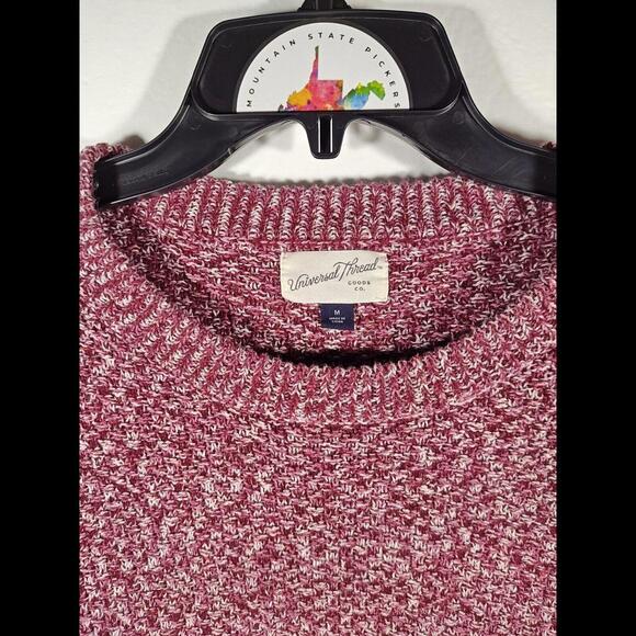 Universal Thread M Womens Knit Sweater Pink Red White Mixed Colors Size Medium - Picture 5 of 10